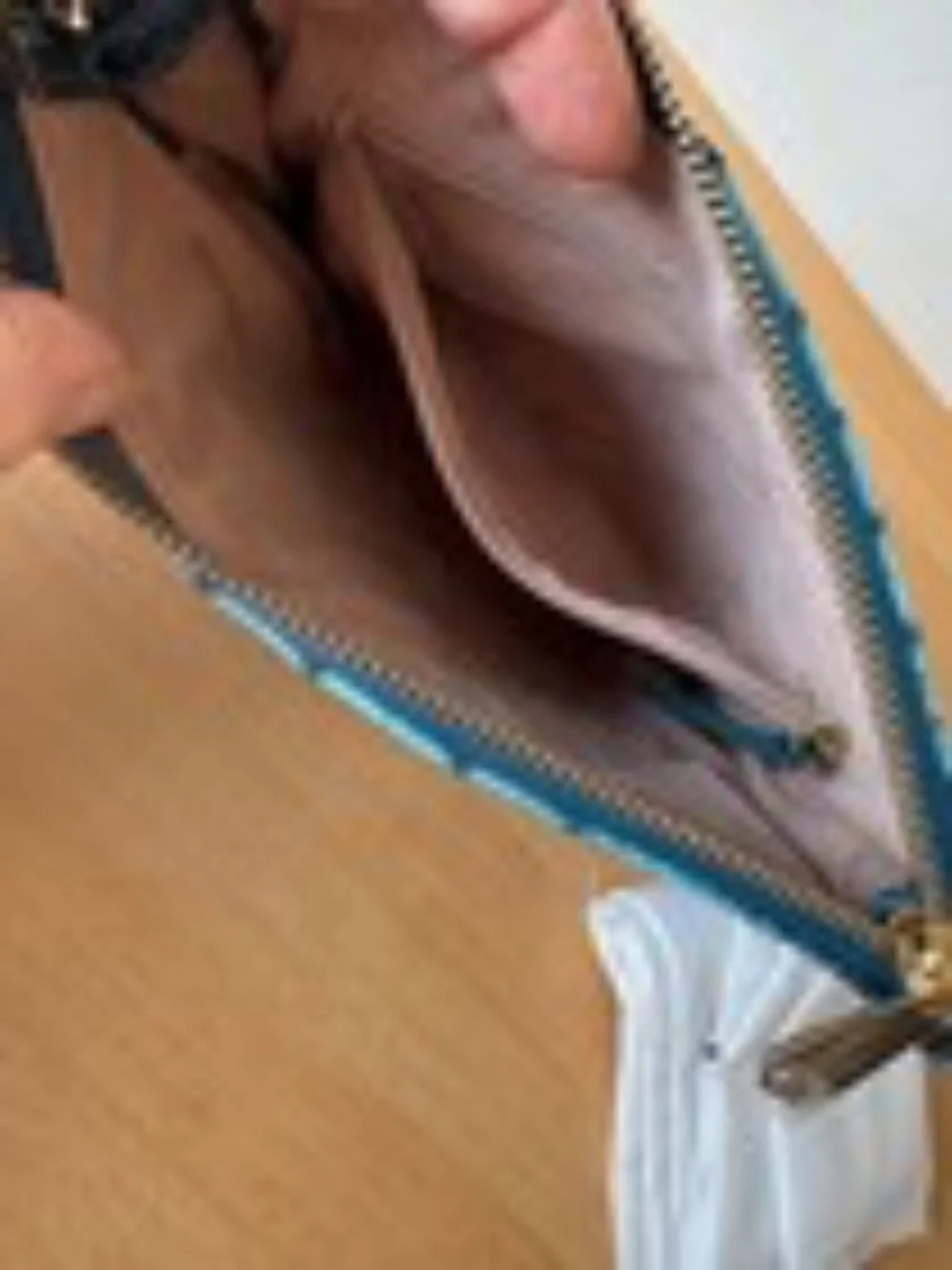 Brahmin Daisy Croc Leather Wristlet Bag Clutch Bottle Blue Ombre Melbourne New